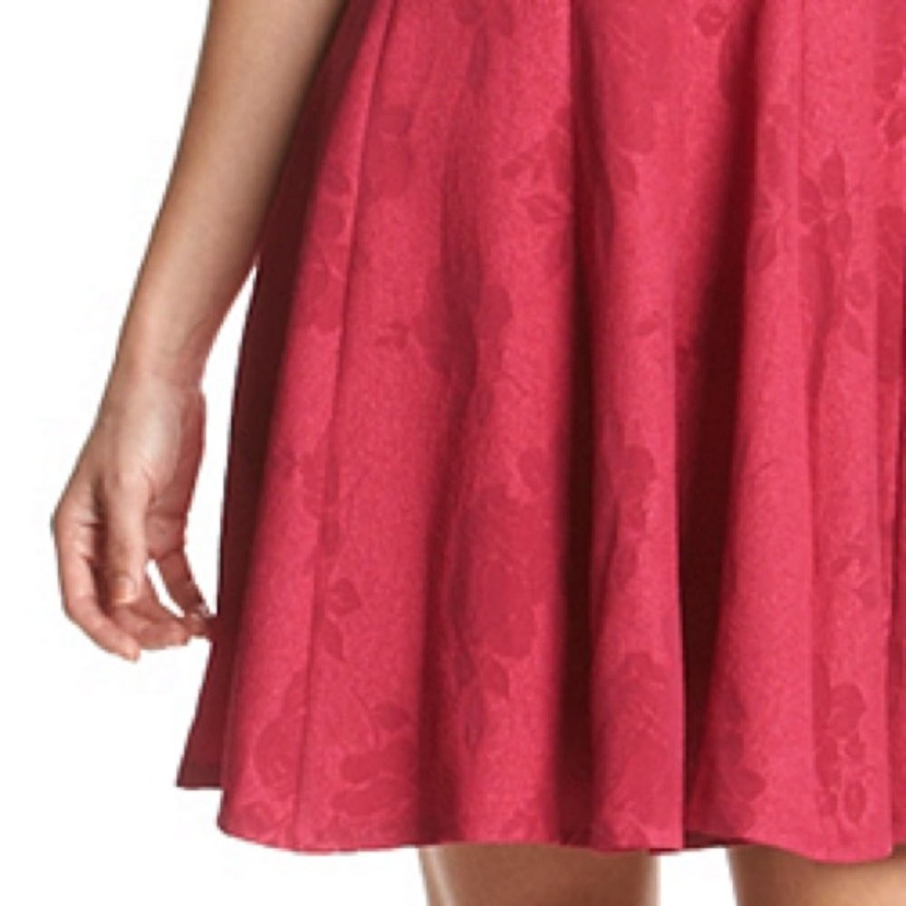 Pink Embossed Jacquard Dress - Picture 4 of 4